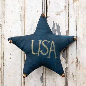 Navy USA Star Ornament w/Jingle Bells