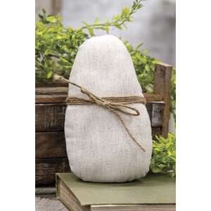 Large Ivory Egg With Jute Bow