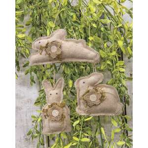 3/Set, Mini Flower Bunny Ornaments