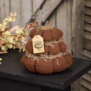 "Pumpkins 10 Cents" Stuffed Pumpkin Stack