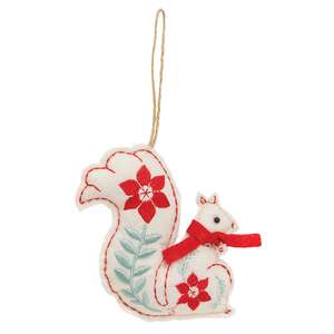 Yuletide Folklore Stuffed Felt Squirrel Ornament CW4022;