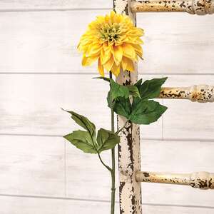 Yellow Dahlia Stem, 24.5" FG07252;