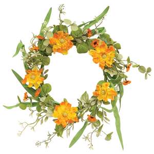 Dawn Chrysanthemum & Daisy Candle Ring, 6.5" QE152539;