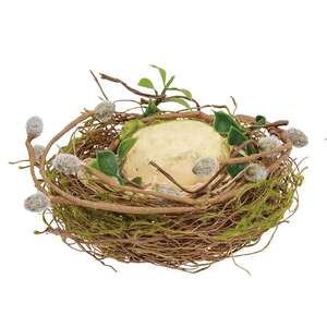 New Growth Mossy Bird Nest w/Egg SA112510;