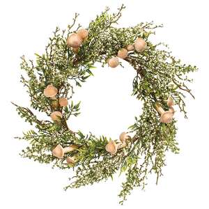 Mossy Sprouting Mushroom Wreath, 24" SA112516;