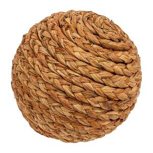 Warm Brown Woven Seagrass Decorative Ball, 4" SA112519;