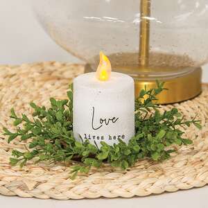 Baby Boxwood Candle Ring, 2.5" SA112578;