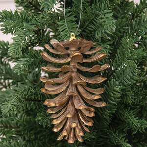 Bronze Tipped Pinecone Ornament, 5.5" SA112610;