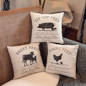 Tip Top Feed Farmhouse Pillow 28056;