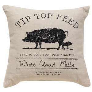 Tip Top Feed Farmhouse Pillow 28056;