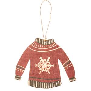 Christmas Sweater Wooden Ornaments, 3/Set 35506;