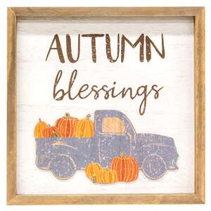 Autumn Blessings Pumpkin Truck Distressed Frame 35526;