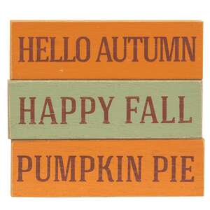 Happy Fall Skinny Mini Block, 3 Asstd. 35543;