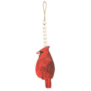 Wooden Beaded Cardinal Ornament, 2 Asstd. 35552;
