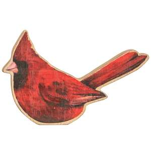 Chunky Wood Cardinal Sitter 35553;