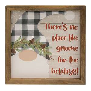 Gnome Home For Christmas Frame, 2 Asstd.