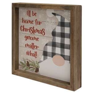Gnome Home For Christmas Frame, 2 Asstd.