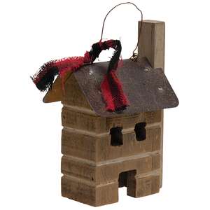 Primitive Town Cabin Ornament