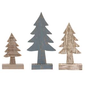Rustic Wood Country Trees, 3/Set 35669;