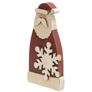 Snowflake Santa Wooden Sitter