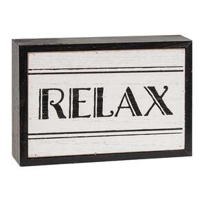Black & White Bath Words Box Sign, 3 Asstd. 37861;