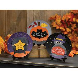 Halloween Charm Plate, 3 Asstd.