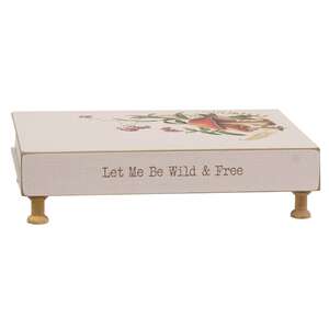Let Me Be Wild & Free Wooden Mushroom Book Riser 38232;