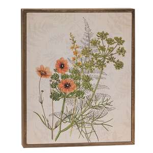 Coral Anemone & Dill Botanical Box Sign 38257;