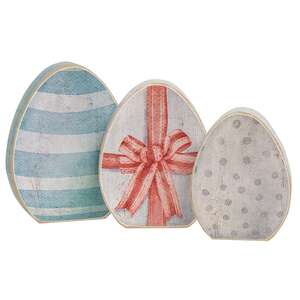 Wooden Easter Gift Egg Sitters - 3/Set 38265;
