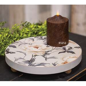 Vintage White Peony Round Riser 38273;