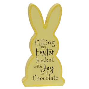 Bunny Kisses/Joy and Chocolate Wooden Bunny Sitter - 2 Asstd. 38342;