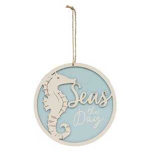 Seas the Day Seahorse Round Hanger 38390;