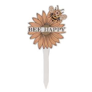 Bee Flower Wooden Plant Stake - 3/Set 38450;