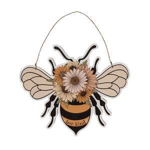 Blessed Bee Flower Wooden Hanger - 3 Asstd. 38453;