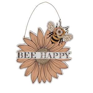 Blessed Bee Flower Wooden Hanger - 3 Asstd. 38453;