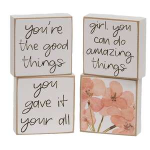 You're The Good Things Mini Square Blocks - 4/Set 38468;