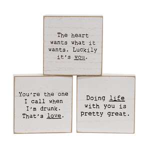 Doing Life Mini Square Block, 3 Asstd. 38487;