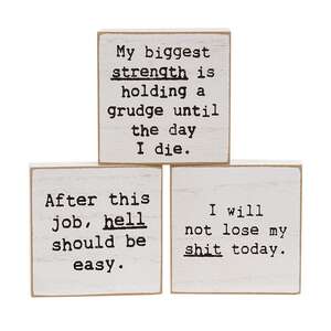 My Biggest Strength Mini Square Block, 3 Asstd. 38492;