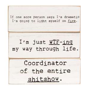 My Way Through Life Thin Rectangle Block - 3 Asstd. 38494;