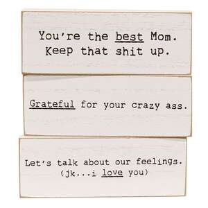 Grateful For Your Crazy Thin Rectangle Block - 3 Asstd. 38496;