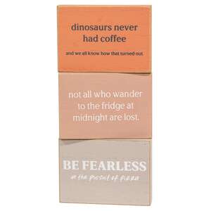 Be Fearless Rectangle Block - 3 Asstd. 38509;