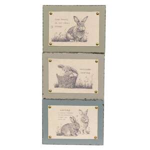 Spring Bunny Fabric Print Block - 3 Asstd. 38515;