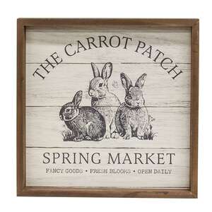The Carrot Patch Spring Market Slat Look Framed Sign 38519;