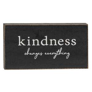 Kindness Sentiment Distressed Wooden Block - 4 Asstd. 38531;