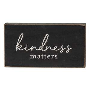 Kindness Sentiment Distressed Wooden Block - 4 Asstd. 38531;