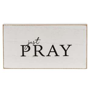 Faith Sentiment Distressed Wooden Block - 3 Asstd. 38532;