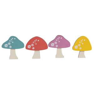 Floral Mushroom Magnets - 4/Set 38551;