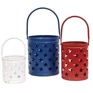 Star Punched Metal Americana Luminaries - 3/Set 70170;