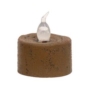 Distressed Brown Timer Tealight 1.5" x 1.5"