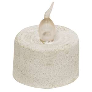Textured White Timer Votive 84942;